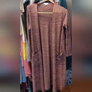 Women's Long Brown Cardigan Sweater